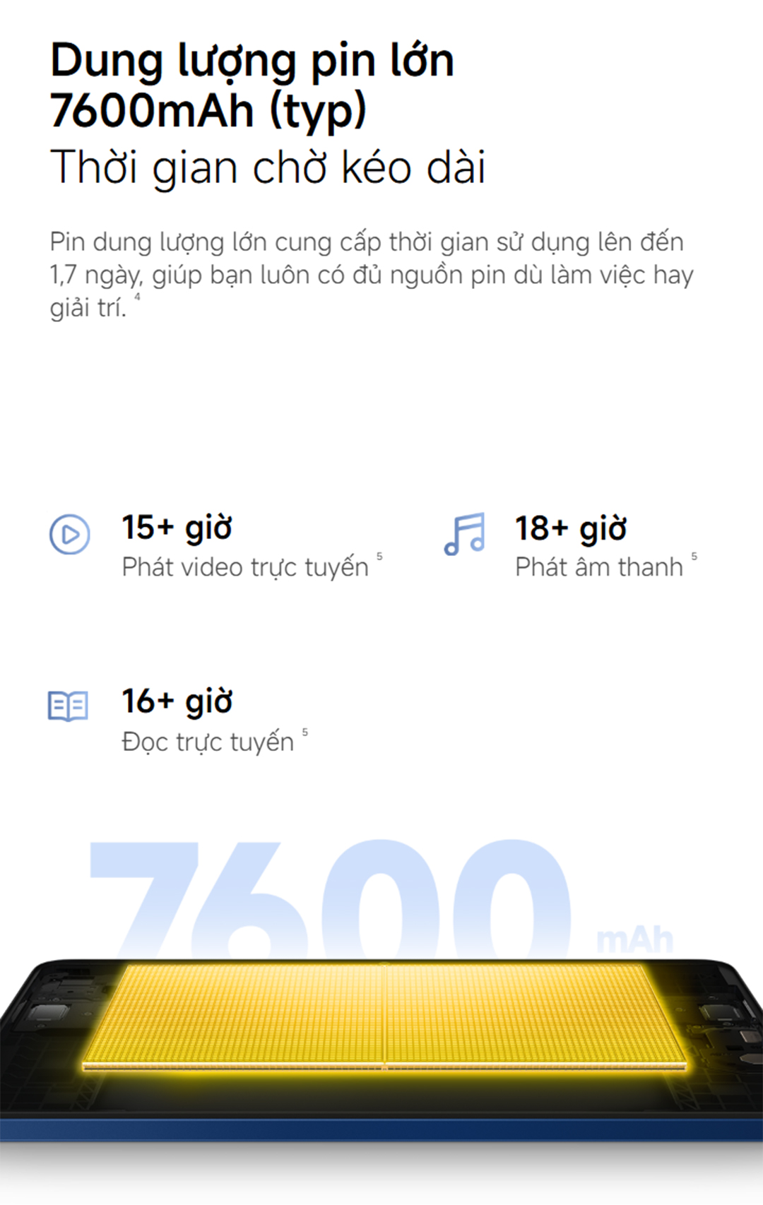 Xiaomi POCO Pad C1 (4GB+64GB| 6GB+128GB) | Màn hình 9.7" 2K 120Hz | Pin khủng 7600 mAh(typ) – ảnh mô tả chi tiết 6