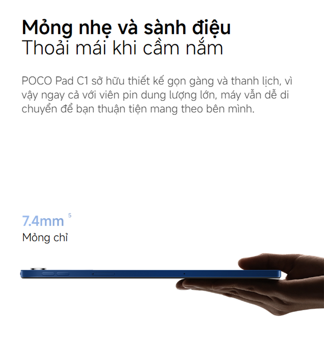 Xiaomi POCO Pad C1 (4GB+64GB| 6GB+128GB) | Màn hình 9.7" 2K 120Hz | Pin khủng 7600 mAh(typ) – ảnh mô tả chi tiết 7