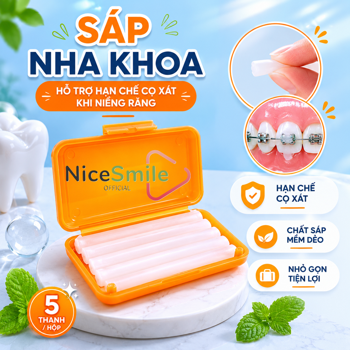 Sáp Nha Khoa, Sáp Chỉnh Nha Cho Người Niềng Răng, Sáp Giảm Đau Rát, Sáp ...