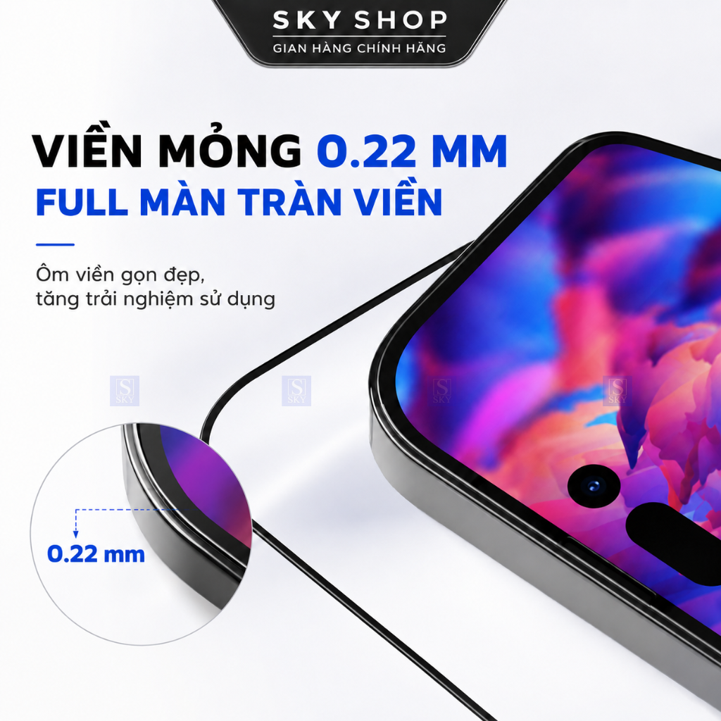 Kính cường lực iphone 15 pro max 14 pro max 11 13 promax 12 7 8 Plus xsmax xr x xs 16 17 ProMax 18 17 Air - Full màn 3D – ảnh mô tả chi tiết 5