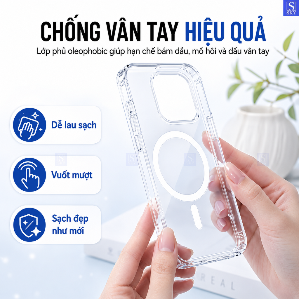 Ốp lưng iphone trong suốt chống sốc - Hỗ trợ sạc không dây cho 11 pro max 12 promax 13 14 15 Plus 16 17 ProMax 18 17 Air – ảnh mô tả chi tiết 5