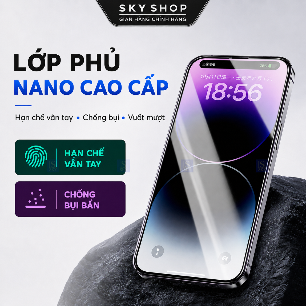 Cường lực KK iphone 16 Pro Max 17 ProMax 17 Air 18 ProMax 14 ProMax 15 13 12 11 Pro Max xsmax x xs r 7 8 Plus – ảnh mô tả chi tiết 7