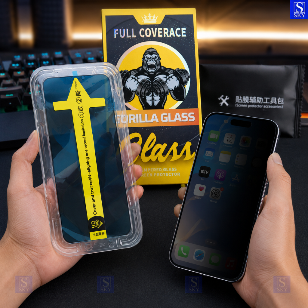 Cường lực chống nhìn trộm có khung tự dán cho iphone 11 pro max 12 pro max 13 promax x xr xs max 7 8 plus 14 15 16 17 – ảnh mô tả chi tiết 8