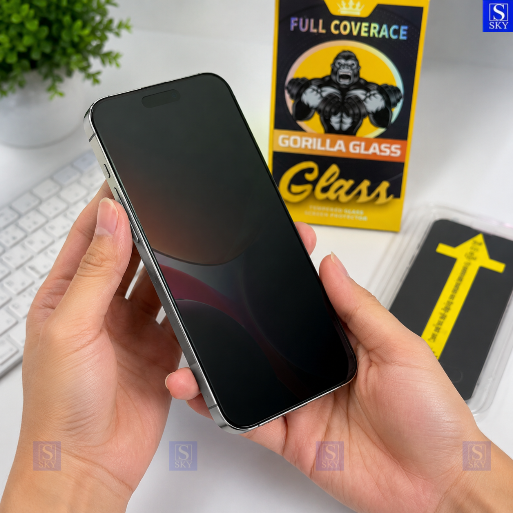 Cường lực chống nhìn trộm có khung tự dán cho iphone 11 pro max 12 pro max 13 promax x xr xs max 7 8 plus 14 15 16 17 – ảnh mô tả chi tiết 9