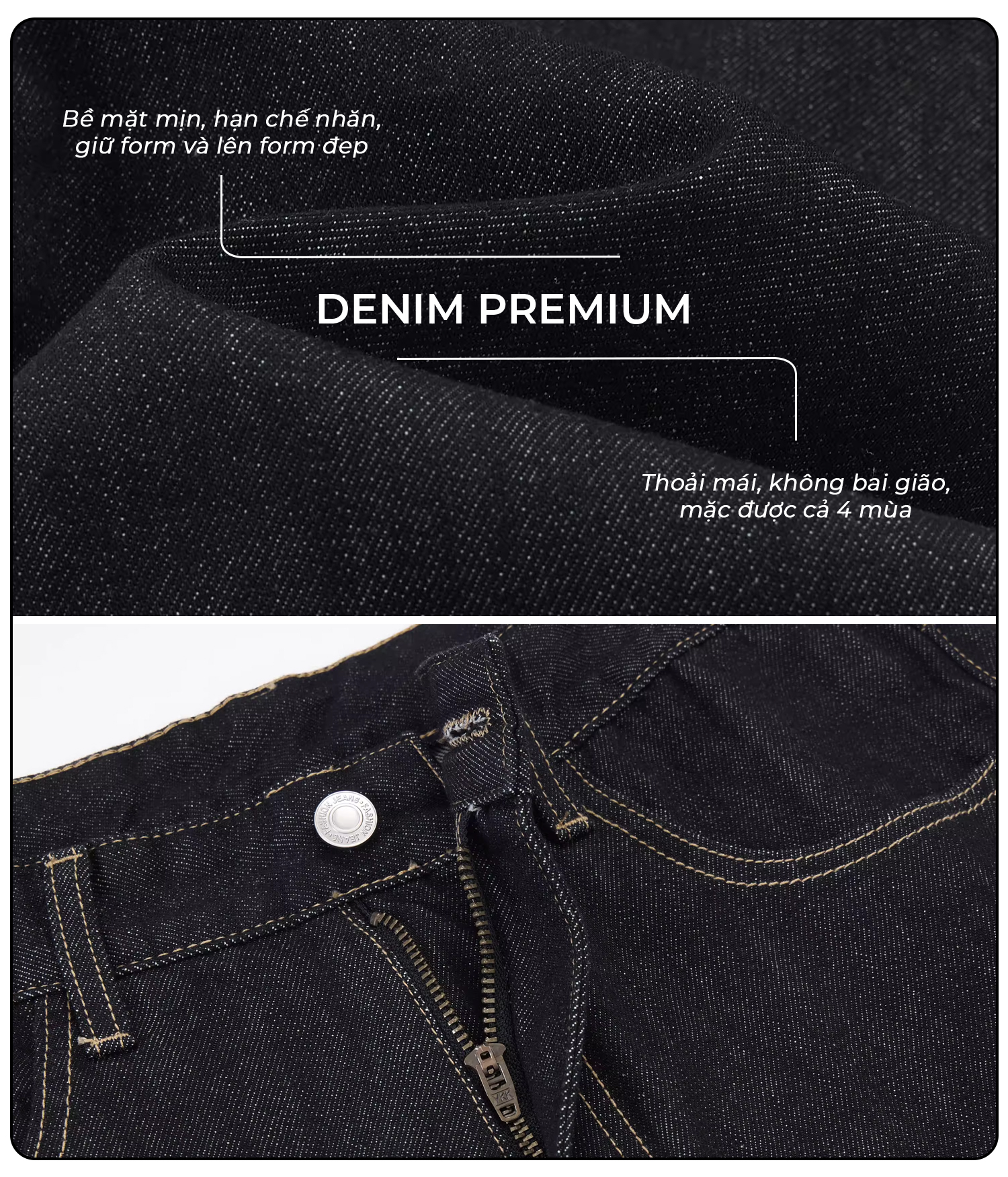 Quần Jeans Retro Kiểu Dáng Rộng Lavi Studio/ PAN Unisex Nam Nữ