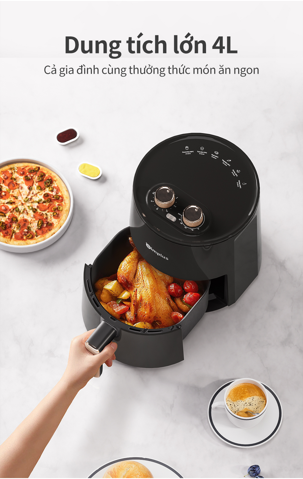 Simplus Nồi chiên không dầu Dung Tích lớn 4L - BH 1 Năm 1 Đổi 1 ...