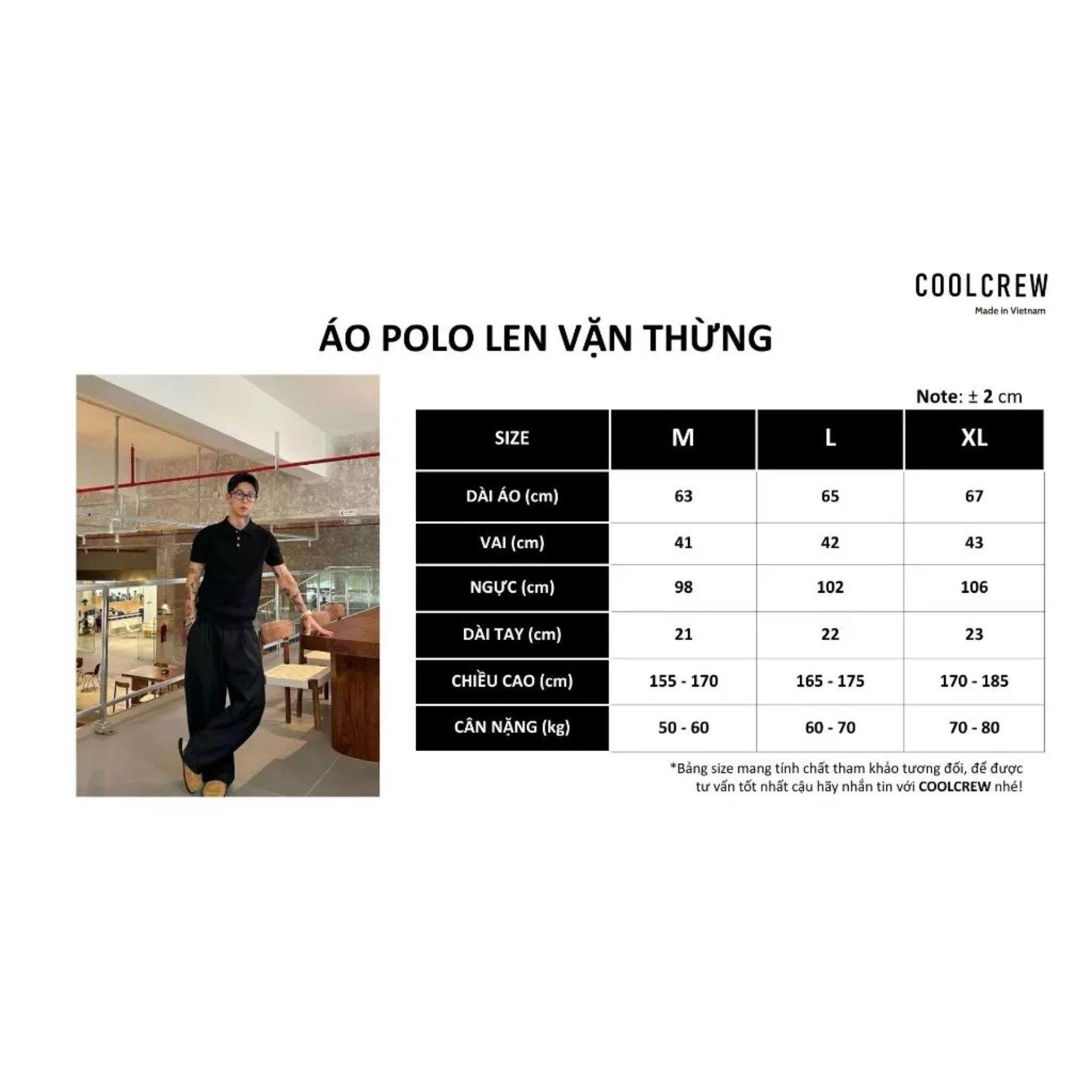 Áo Polo Len Vặn Thừng Dệt Kim 𝐂𝐎𝐎𝐋𝐂𝐑𝐄𝐖 Ngắn Tay Gân Nổi Form Regular Fit Phong Cách Tối Giản Hàn Quốc - ALH06 APN104