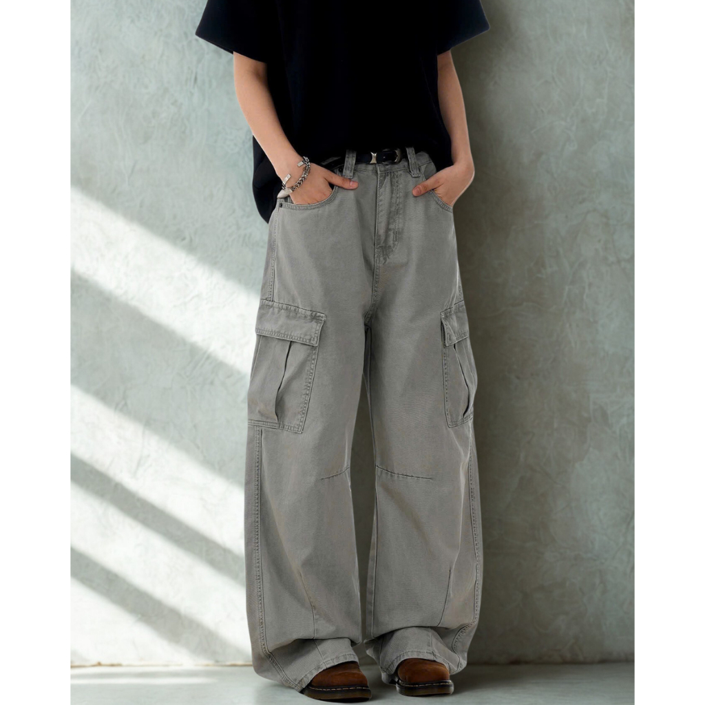 Quần Jeans Túi Hộp 𝐂𝐎𝐎𝐋𝐂𝐑𝐄𝐖 Ống Rộng Unisex Nam Nữ Phong Cách Thời Trang QTD082