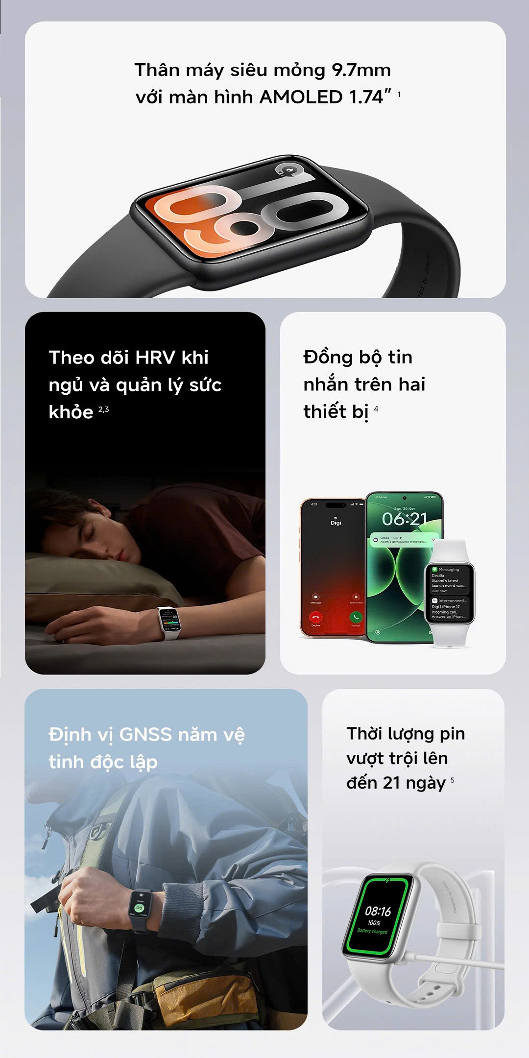Đồng hồ thông minh Xiaomi Mi Smart Band 9 Pro/ Band 10 Pro - Bản mới 2026 – ảnh mô tả chi tiết 2