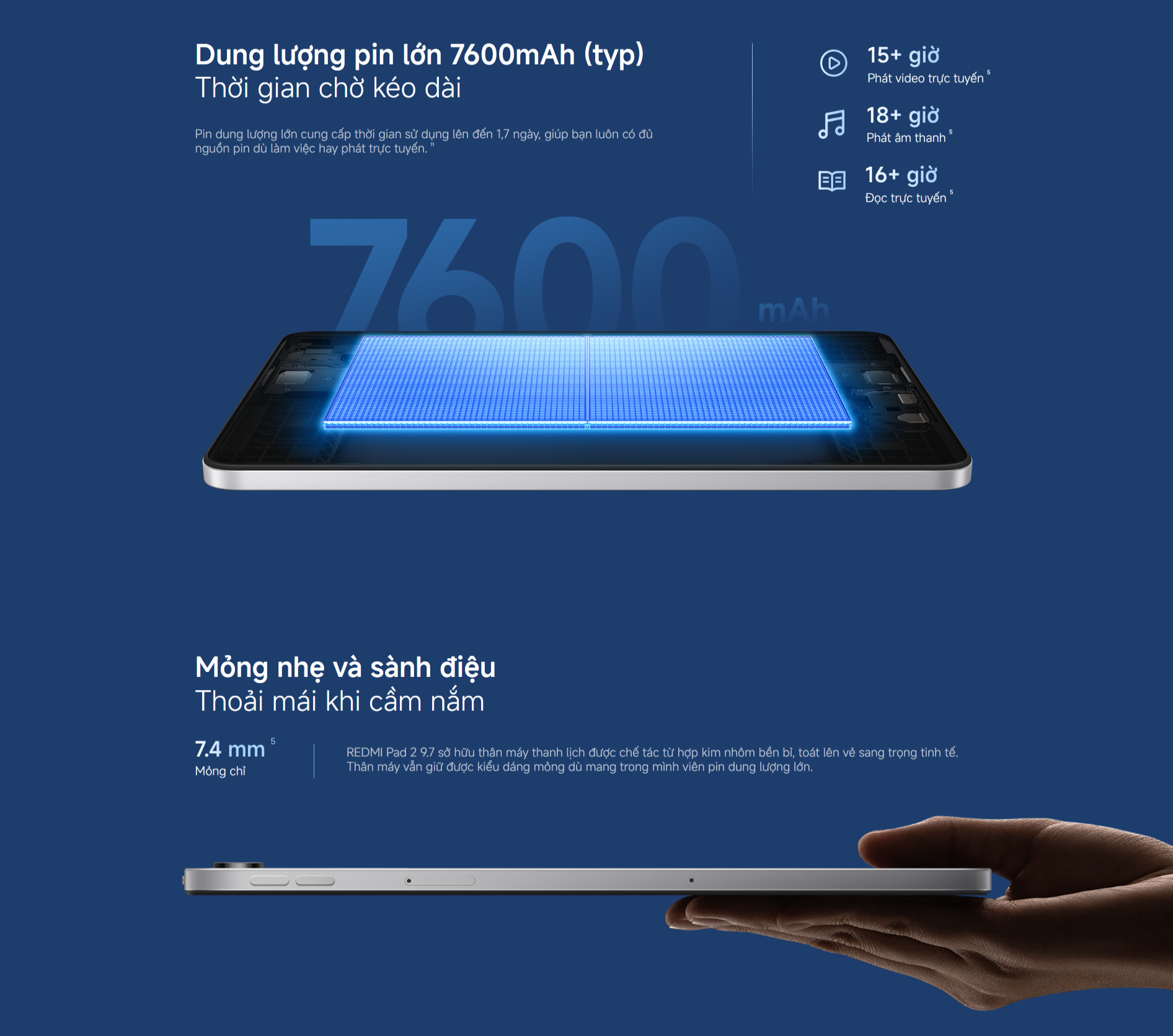 Máy Tính Bảng Xiaomi Redmi Pad 2 9.7 4+64GB | 4+128GB Chính Hãng | Bảo Hành 18 Tháng – ảnh mô tả chi tiết 3