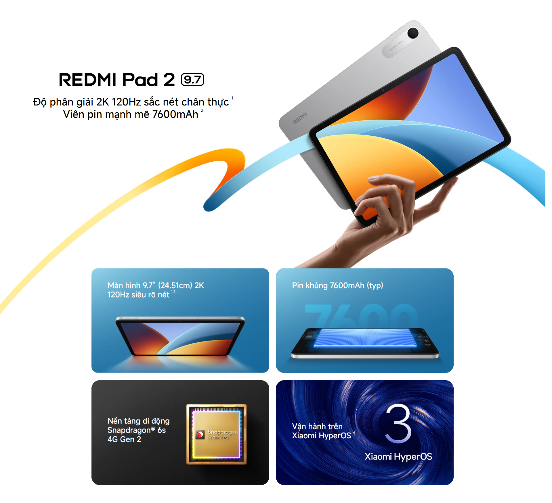 Máy Tính Bảng Xiaomi Redmi Pad 2 9.7 4+64GB | 4+128GB Chính Hãng | Bảo Hành 18 Tháng – ảnh mô tả chi tiết 7