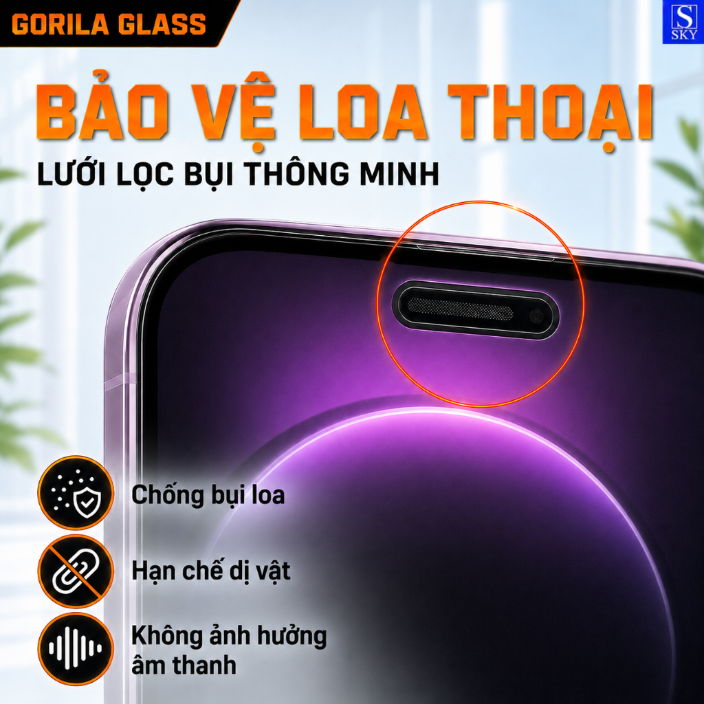 Kính Cường Lực GORILA GLASS Chống Nhìn Trộm Dán Tự Hút Bụi iphone 17 ProMax 16 ProMax 17 Air 18 15 14 13 12 11 X Xs Xr – ảnh mô tả chi tiết 6