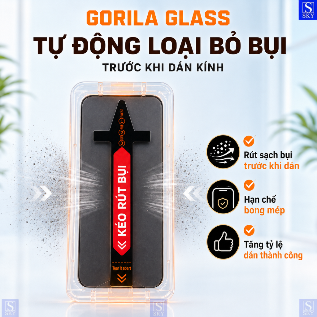 Kính Cường Lực GORILA GLASS Chống Nhìn Trộm Dán Tự Hút Bụi iphone 17 ProMax 16 ProMax 17 Air 18 15 14 13 12 11 X Xs Xr – ảnh mô tả chi tiết 7