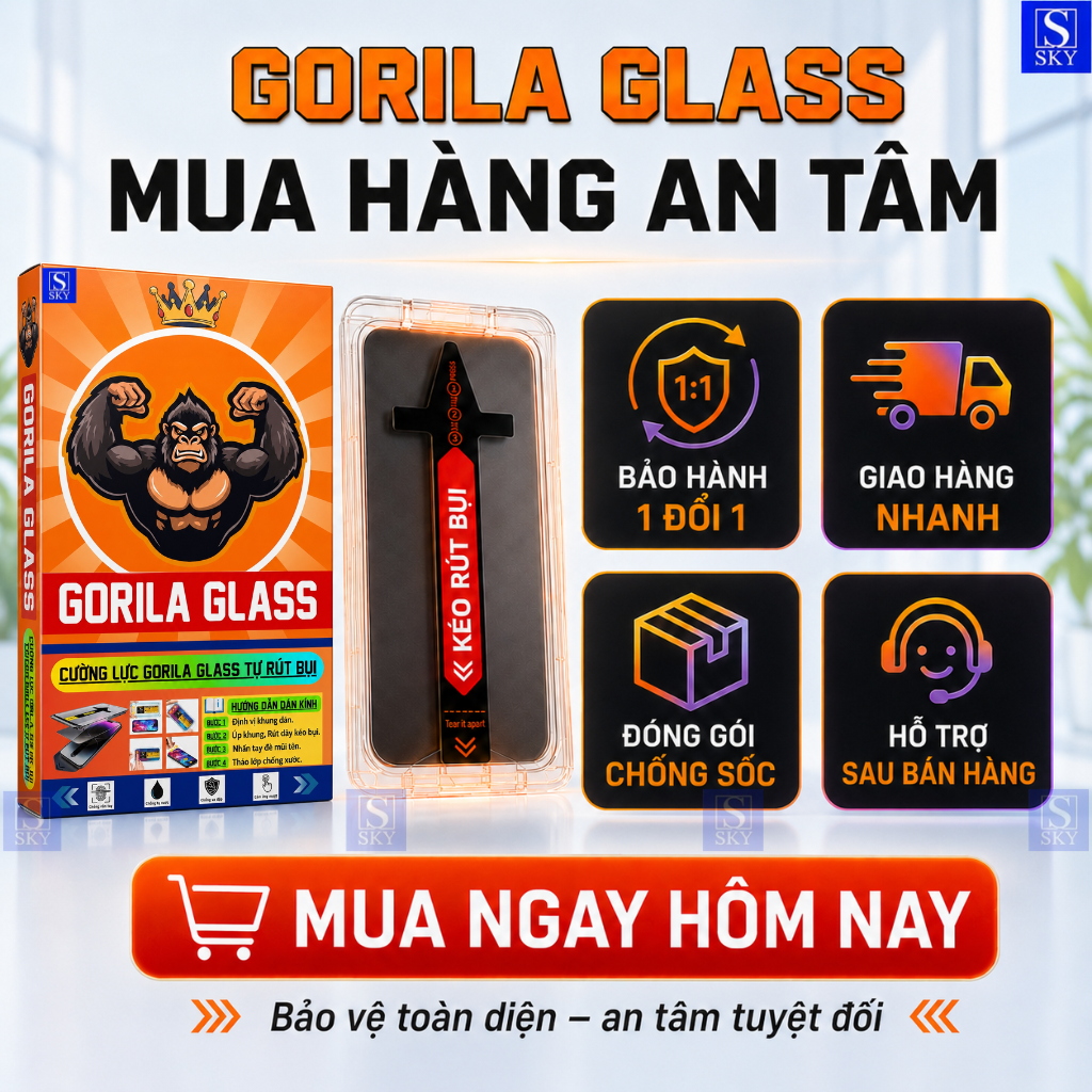 Kính Cường Lực GORILA GLASS Chống Nhìn Trộm Dán Tự Hút Bụi iphone 17 ProMax 16 ProMax 17 Air 18 15 14 13 12 11 X Xs Xr – ảnh mô tả chi tiết 8