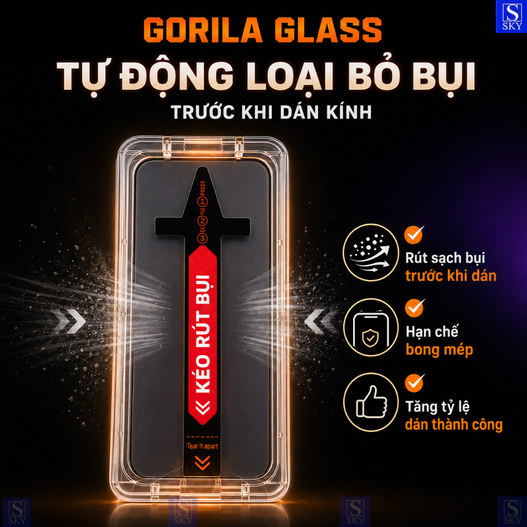 Kính Cường Lực Iphone GORILA Tự Dán Chống Nhìn Trộm FULL HỘP Cho ip 17 ProMax 16 ProMax 18 15 14 13 12 11 Pro Max Xs Xr – ảnh mô tả chi tiết 8