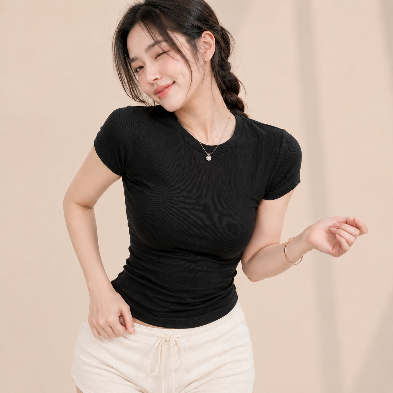 Áo Thun Ôm Body Cotton Rip Lụa Trơn Mềm Mịn mát Hack Dáng (40-80)KG QNC ...