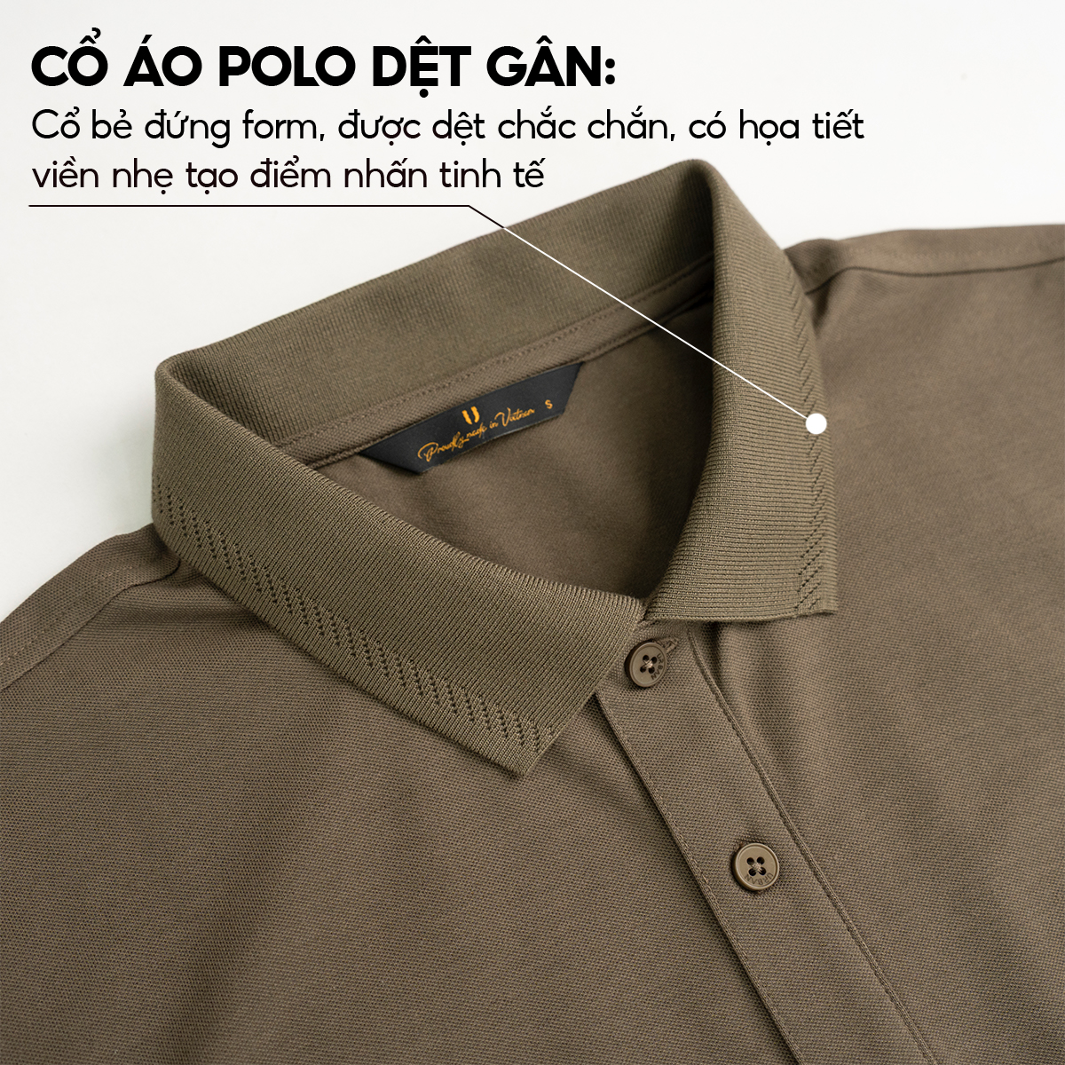 Áo Polo Nam Urban vải COTTON dệt thoáng mát thấm hút tốt co giãn thoải mái hình thêu tỉ mỉ phom slim NO 2946