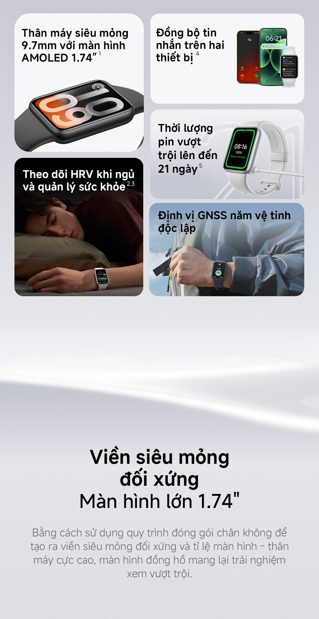 Vòng Đeo Tay Thông Minh Xiaomi Mi Band 10, Band 10 Pro , Band 9 Active - Phiên Bản Quốc Tế, Bảo Hành 12 Tháng – ảnh mô tả chi tiết 5