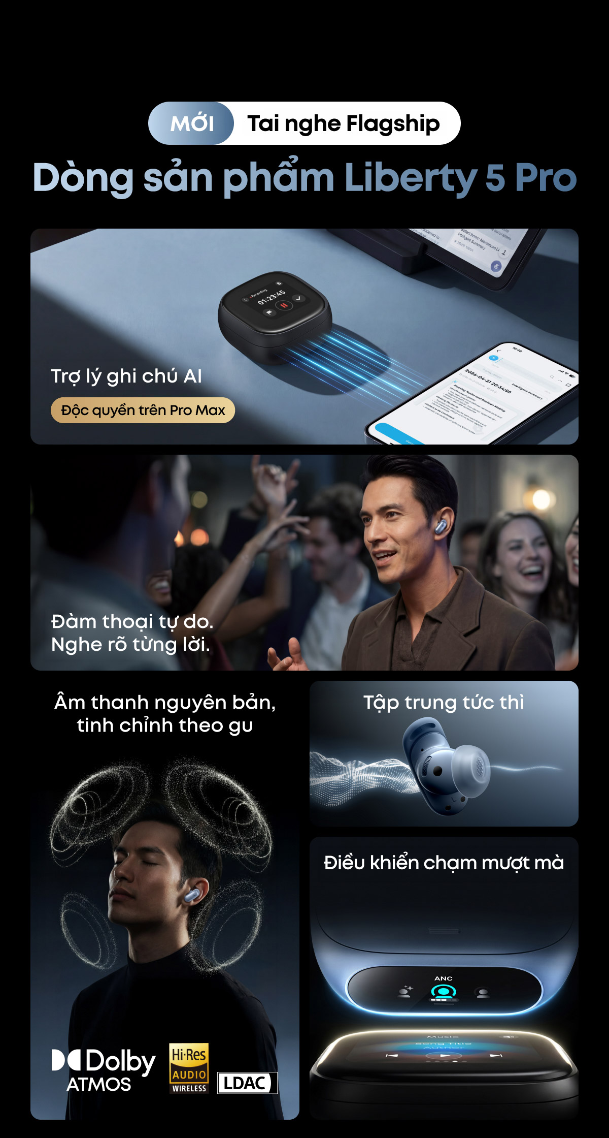 Tính năng AI Note-Taker ghi âm và tóm tắt văn bản tự động của Soundcore