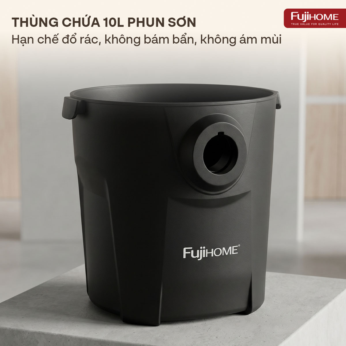 Trọn bộ đóng gói máy hút bụi công nghiệp Fujihome VC10N