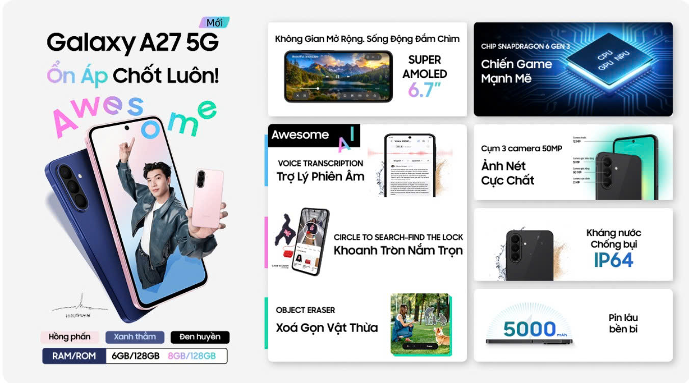 Samsung Galaxy A27 5G 6GB/128GB Chính Hãng – ảnh mô tả chi tiết 1