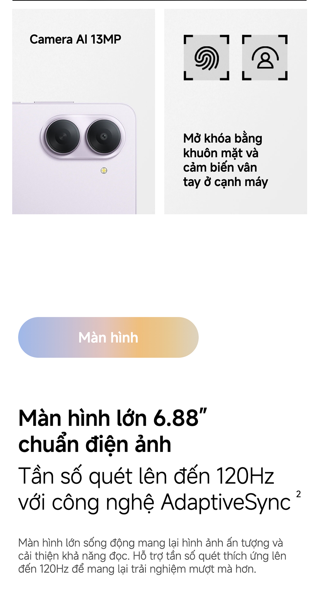 Điện thoại thông minh Xiaomi REDMI A7 | Pin khủng 5200mAh| Màn hình 6.88" | Camera AI 13MP – ảnh mô tả chi tiết 3