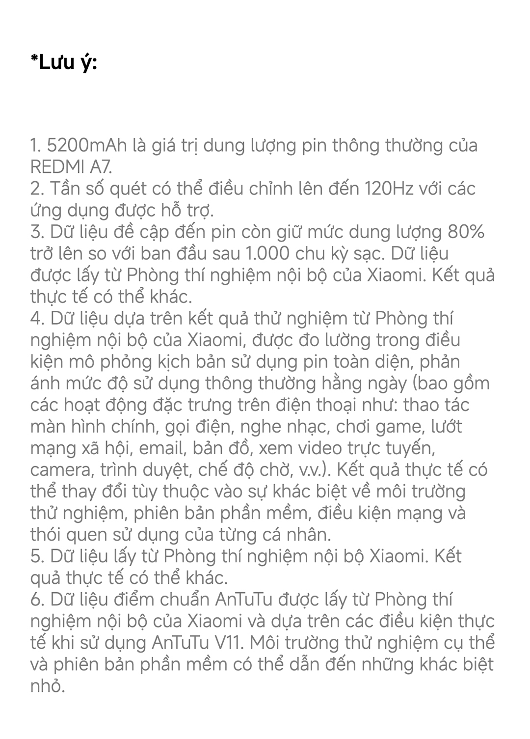 Điện thoại thông minh Xiaomi REDMI A7 | Pin khủng 5200mAh| Màn hình 6.88" | Camera AI 13MP – ảnh mô tả chi tiết 11