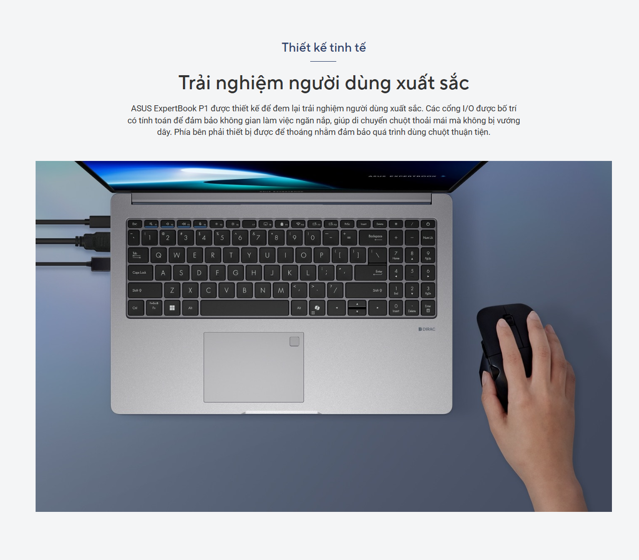 Laptop Asus ExpertBook P1 TẶNG OFFICE P1503CVA-C5H16-63WS Intel Core 5 | 16GB | 512GB | 15.6