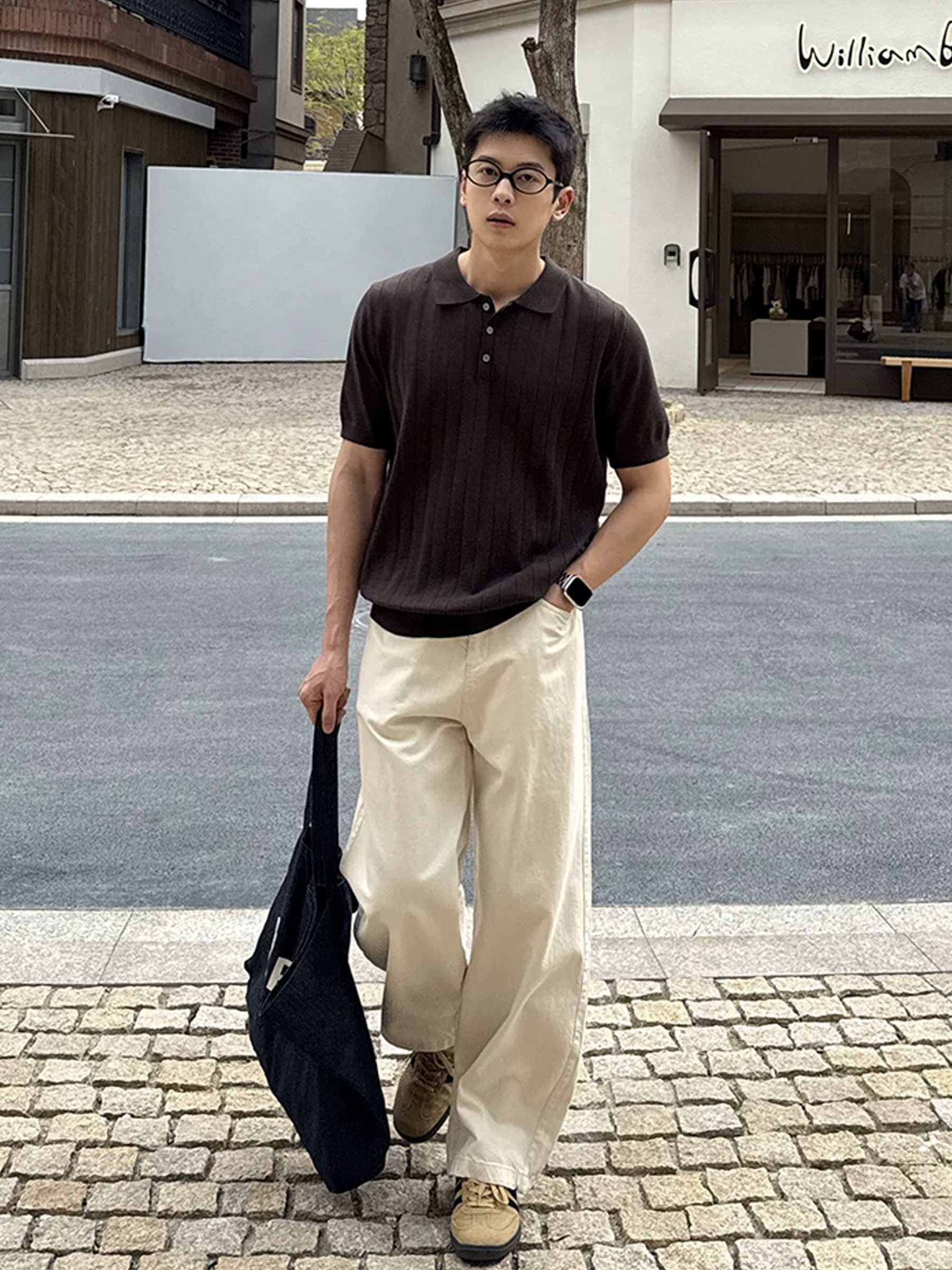 Áo Polo LEN THỎ Local Brand Lavi Studio/ STRIPES Nam Nữ Unisex