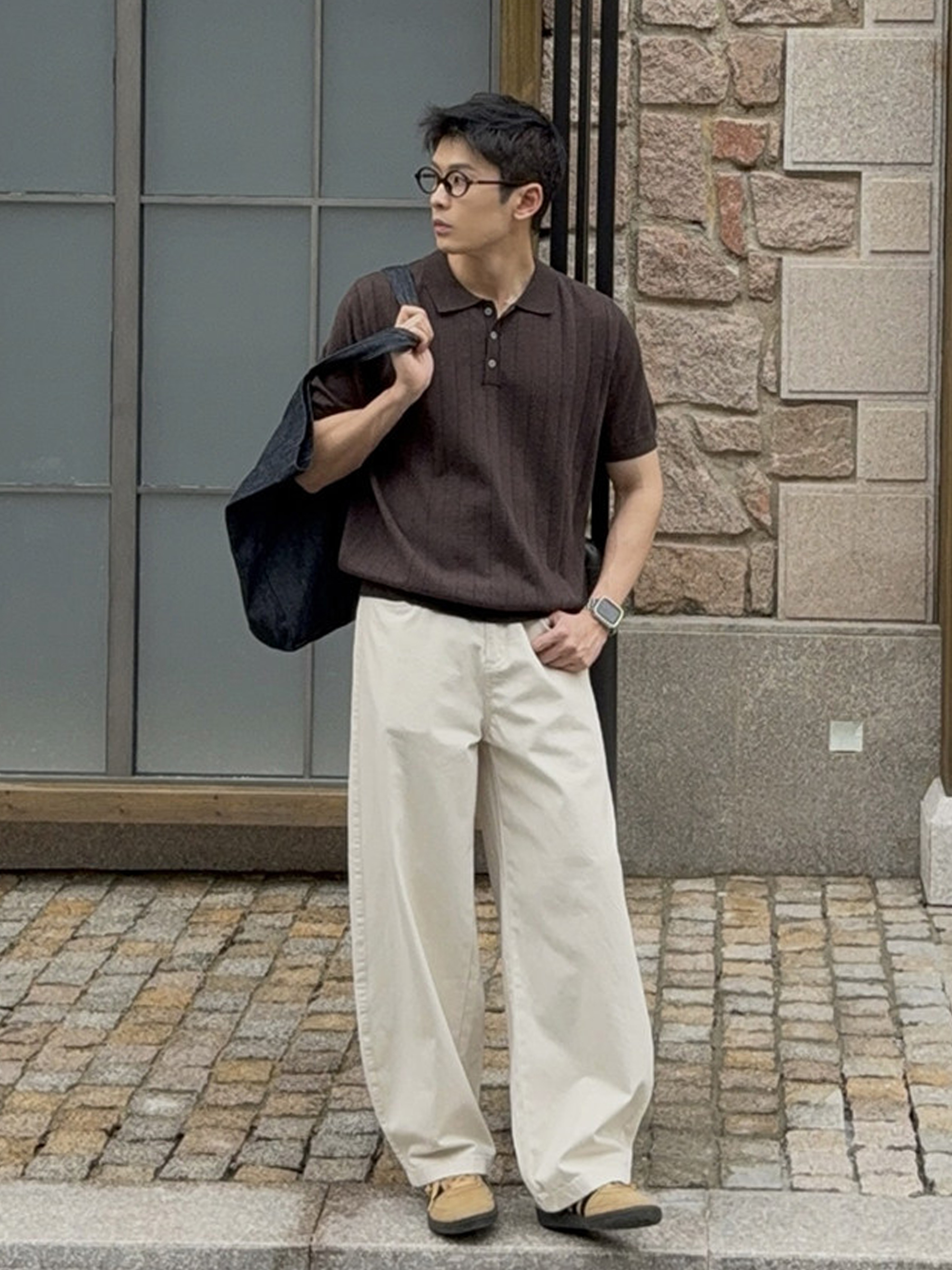 Áo Polo LEN THỎ Local Brand Lavi Studio/ STRIPES Nam Nữ Unisex