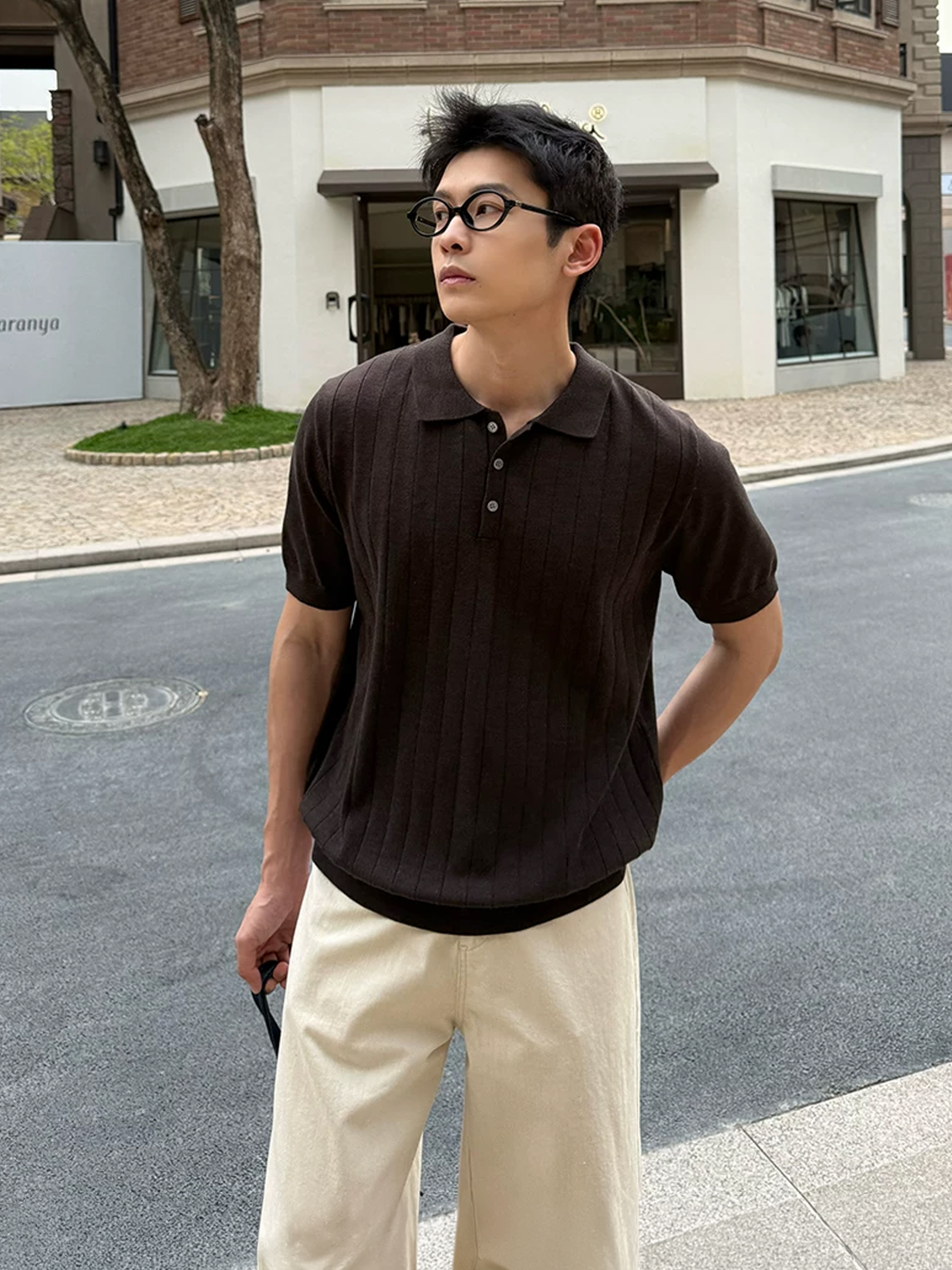 Áo Polo LEN THỎ Local Brand Lavi Studio/ STRIPES Nam Nữ Unisex