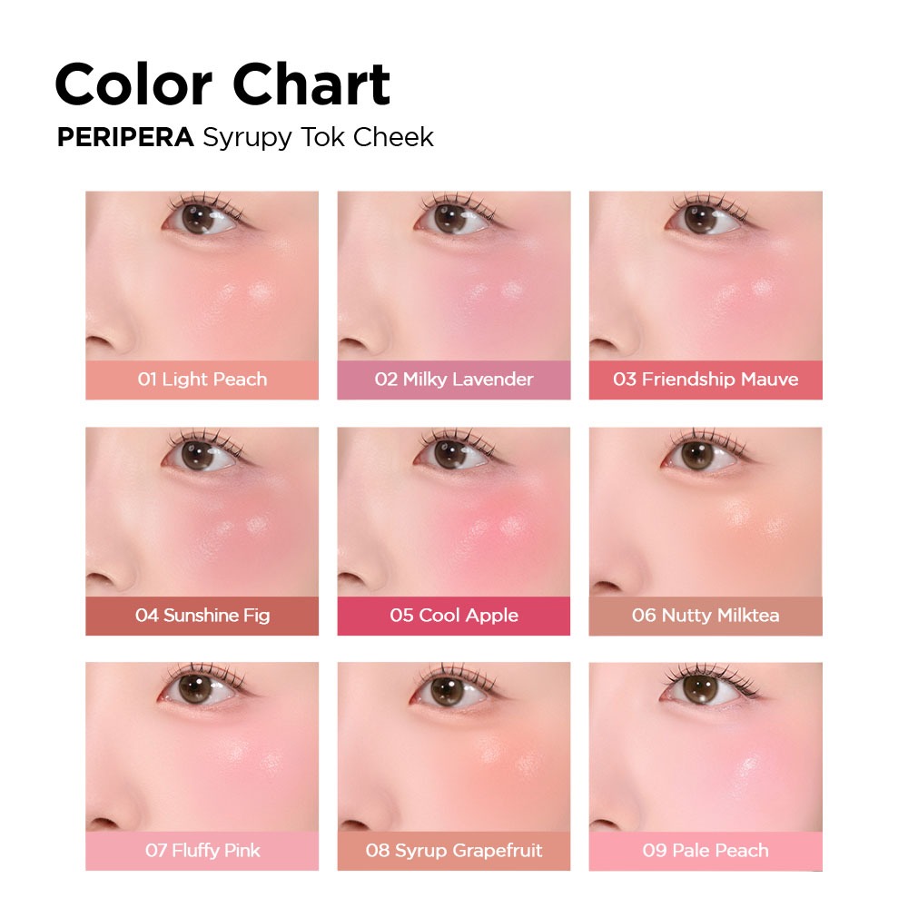 [SALE 20.10] Má Hồng Peripera Syrupy Tok Cheek 9g Dạng Kem Hiệu Ứng ...
