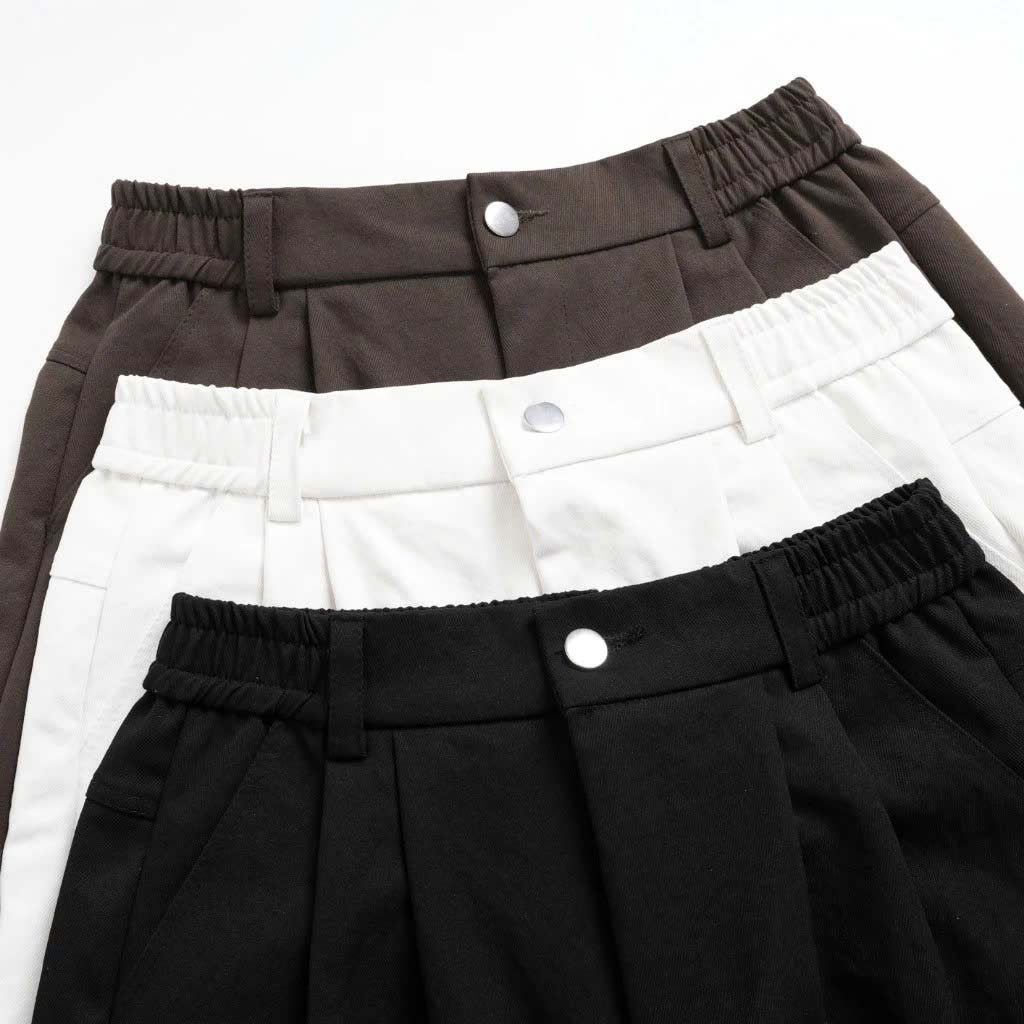 Quần Dài Kaki VINTINO Nam Ống Cong Form Rộng Chất Kaki Mềm Mịn Cạp Chun Khóa QOC1
