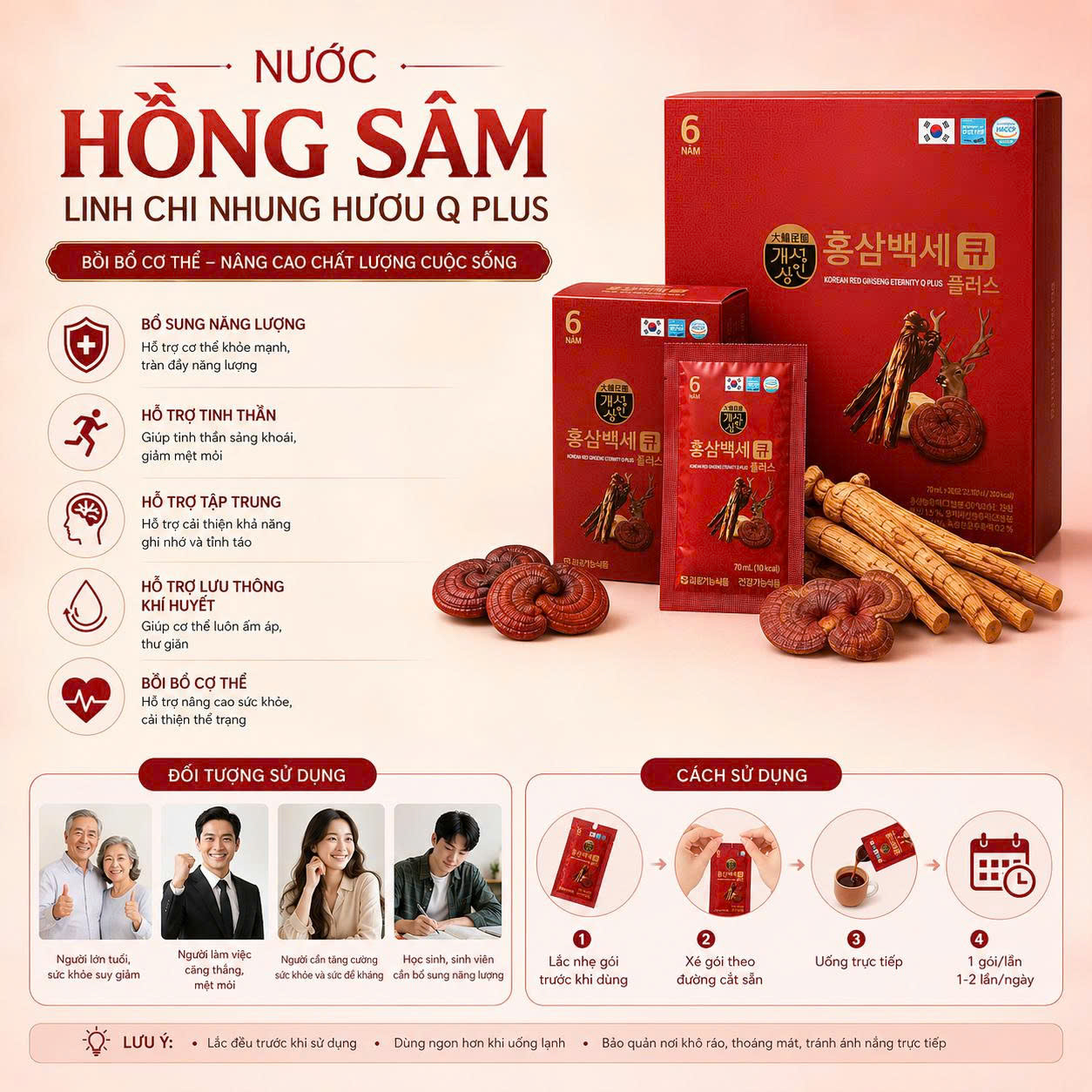 Nước Hồng Sâm Linh Chi Nhung Hươu Q Plus Daedong Ginseng Hàn Quốc Hộp ...