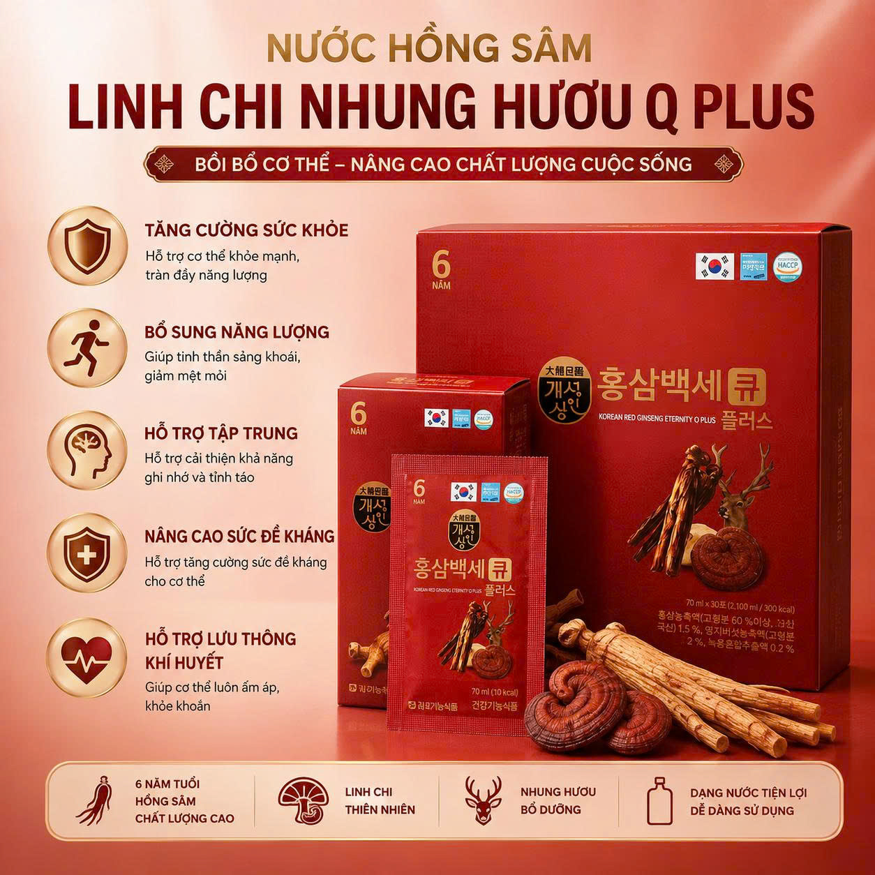 Nước Hồng Sâm Linh Chi Nhung Hươu Q Plus Daedong Ginseng Hàn Quốc Hộp ...