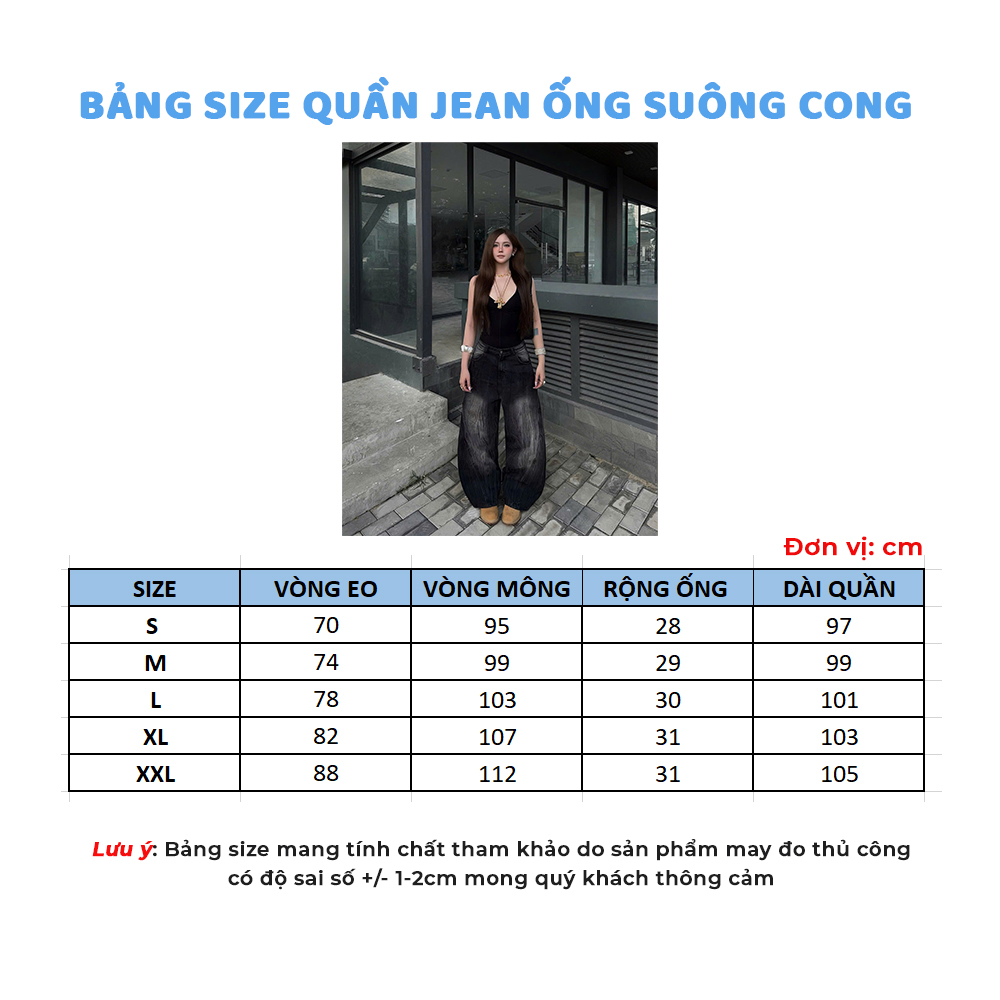 Quần Jean Nam Nữ Ống Rộng Cong From Rộng Wash Màu Retro Unisex Phong Cách Streetwear LC LUCY MALL