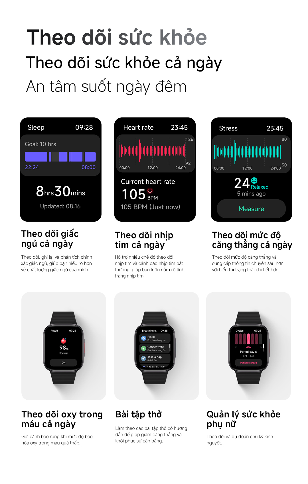 Đồng Hồ Thông Minh Xiaomi Redmi Watch 6 Lite I Thời lượng pin lên đến 18 ngày I Màn hình AMOLED 1,96" – ảnh mô tả chi tiết 8