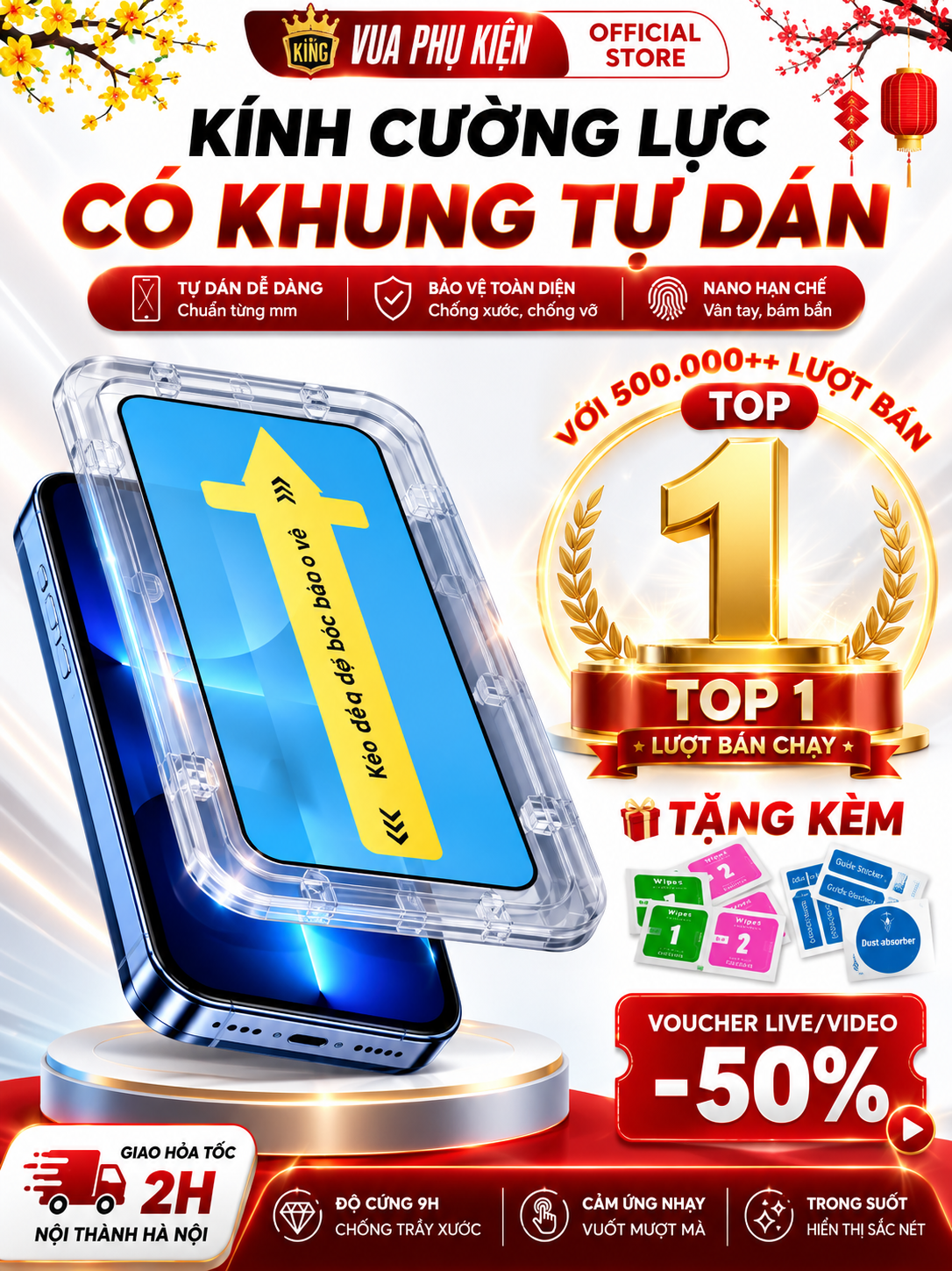 Kính cường lực iphone MKING bảo vệ Full Màn 7plus/8/8plus/x/xs/xs max/12 pro/11 13 14 15 16 promax air 17 18PROMAX – ảnh mô tả chi tiết 4