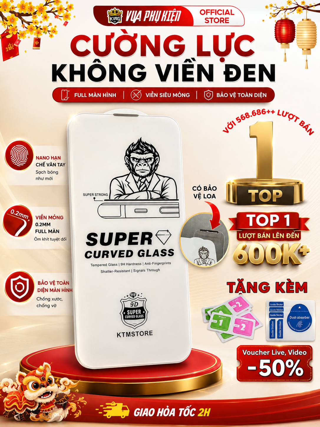 Kính cường lực iphone MKING bảo vệ Full Màn 7plus/8/8plus/x/xs/xs max/12 pro/11 13 14 15 16 promax air 17 18PROMAX – ảnh mô tả chi tiết 3
