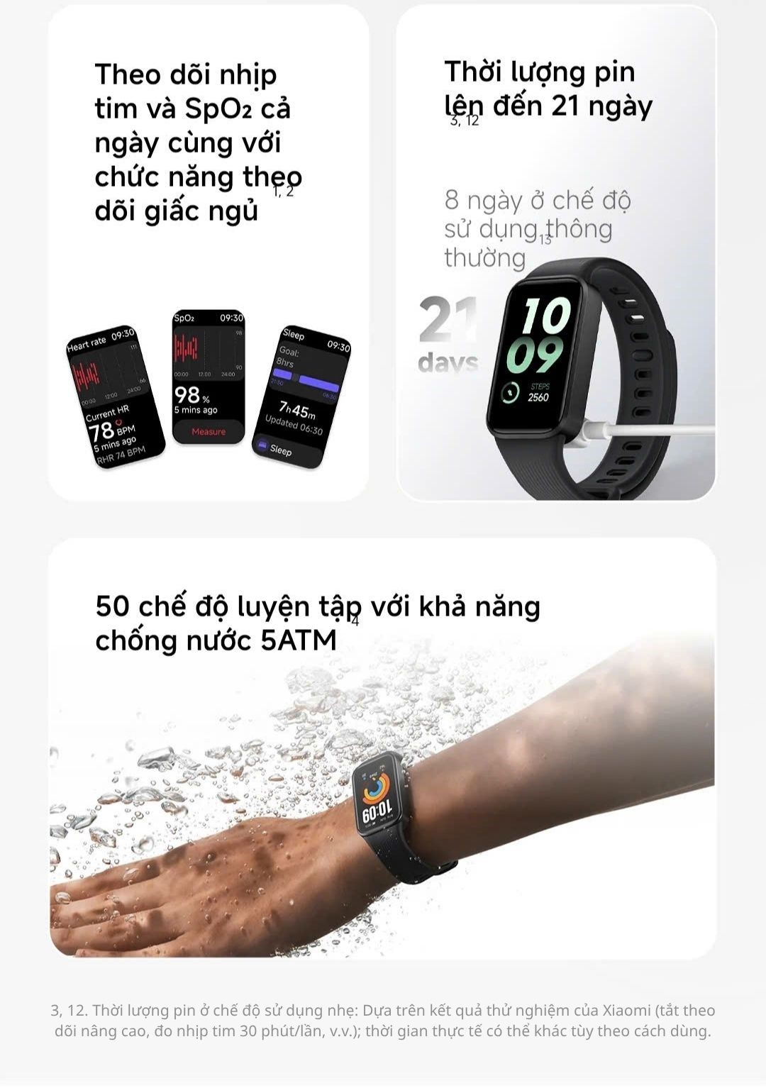 [Mở bán] Đồng hồ thông minh Xiaomi Band 11 Active | Màn hình 1.47 inch| Hỗ trợ 50 chế độ thể thao| Pin 300mAh | 5ATM – ảnh mô tả chi tiết 3