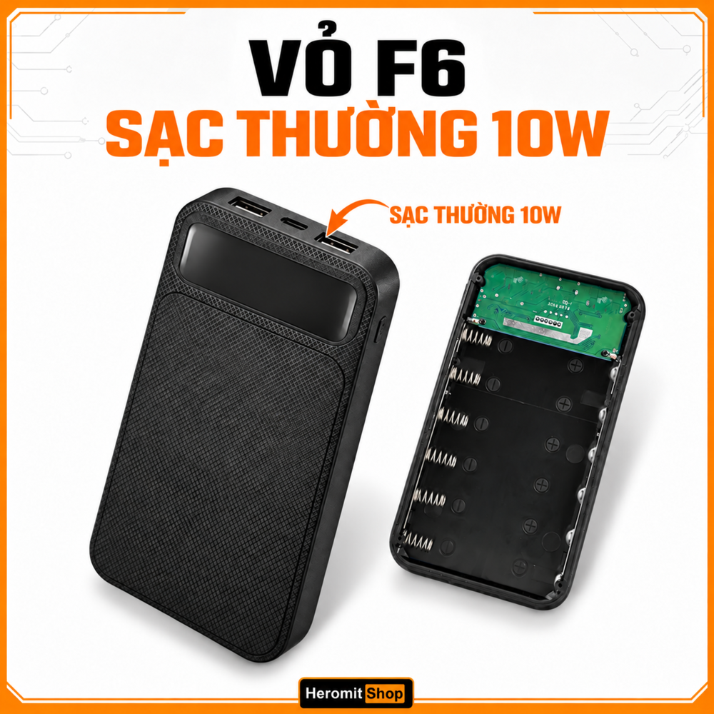 Box sạc dự phòng , vỏ sạc dự phòng 4cell , 8cell ,10cell 18650 , box sạc nhanh 22W ( chưa kèm pin ) dòng F – ảnh mô tả chi tiết 5