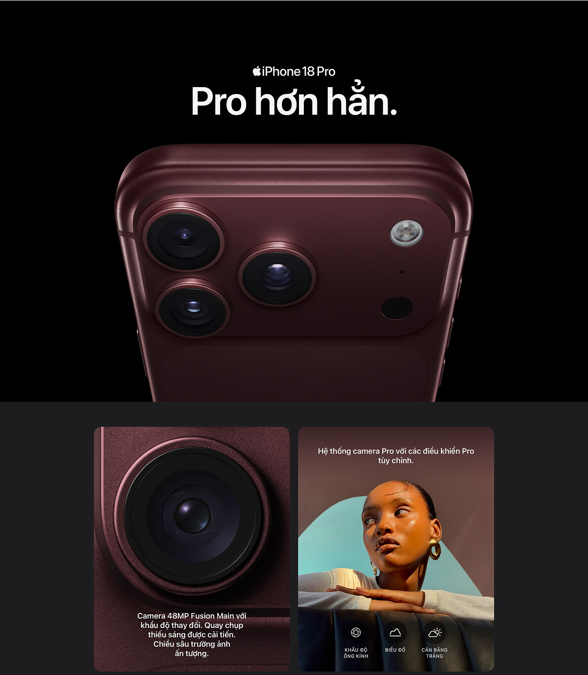 Điện thoại Apple iPhone 18 Pro 256GB (Chip A20 Pro | Camera Kép 48MP | Màn Hinh Super Retina XDR 6.3