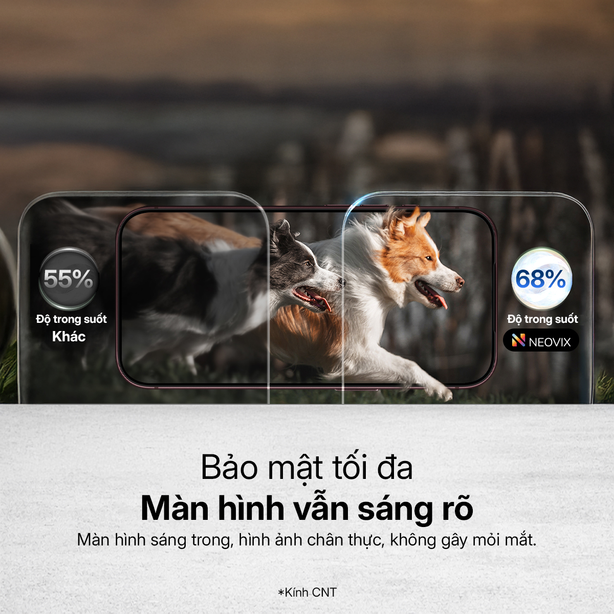 [LS] Kính Cường Lực 18 Pro Max 17 16 15 14 Khung Tự Dán NEOVIX Viền Mỏng Chống Nhìn Trộm Trong Suốt – ảnh mô tả chi tiết 4