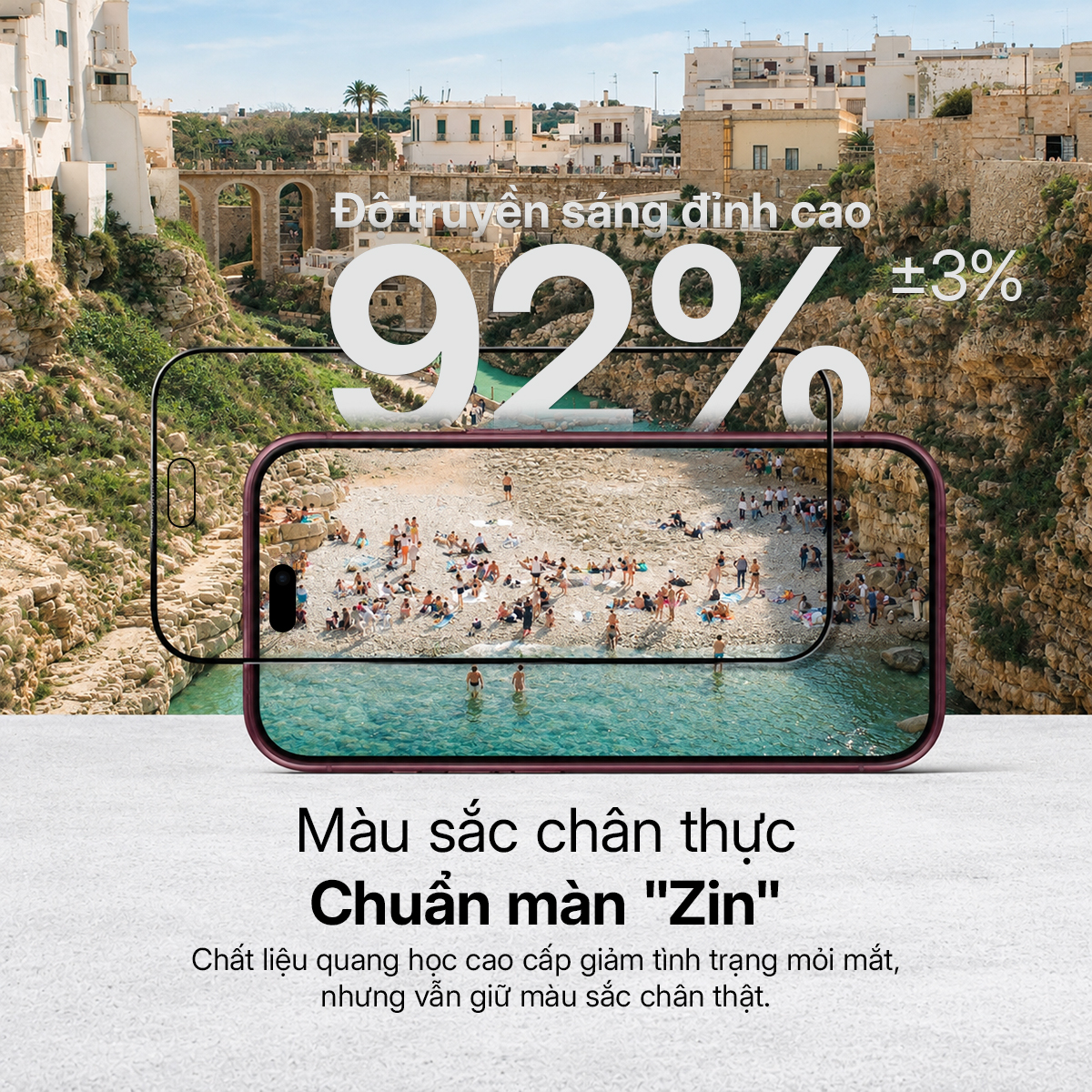 [LS] Kính Cường Lực 18 Pro Max 17 16 15 14 Khung Tự Dán NEOVIX Viền Mỏng Chống Nhìn Trộm Trong Suốt – ảnh mô tả chi tiết 6