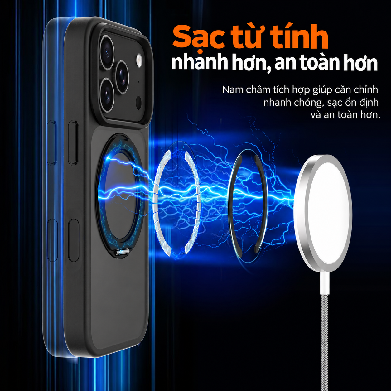 Ốp lưng OIie cho iPhone 18 17 16 Pro max Plus nhám từ tính chống sốc ...