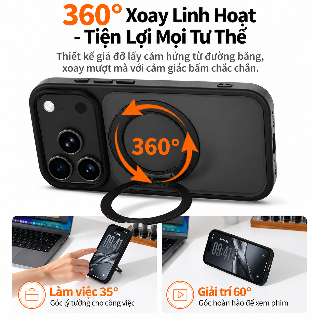Ốp lưng OIie cho iPhone 18 17 16 Pro max Plus nhám từ tính chống sốc ...