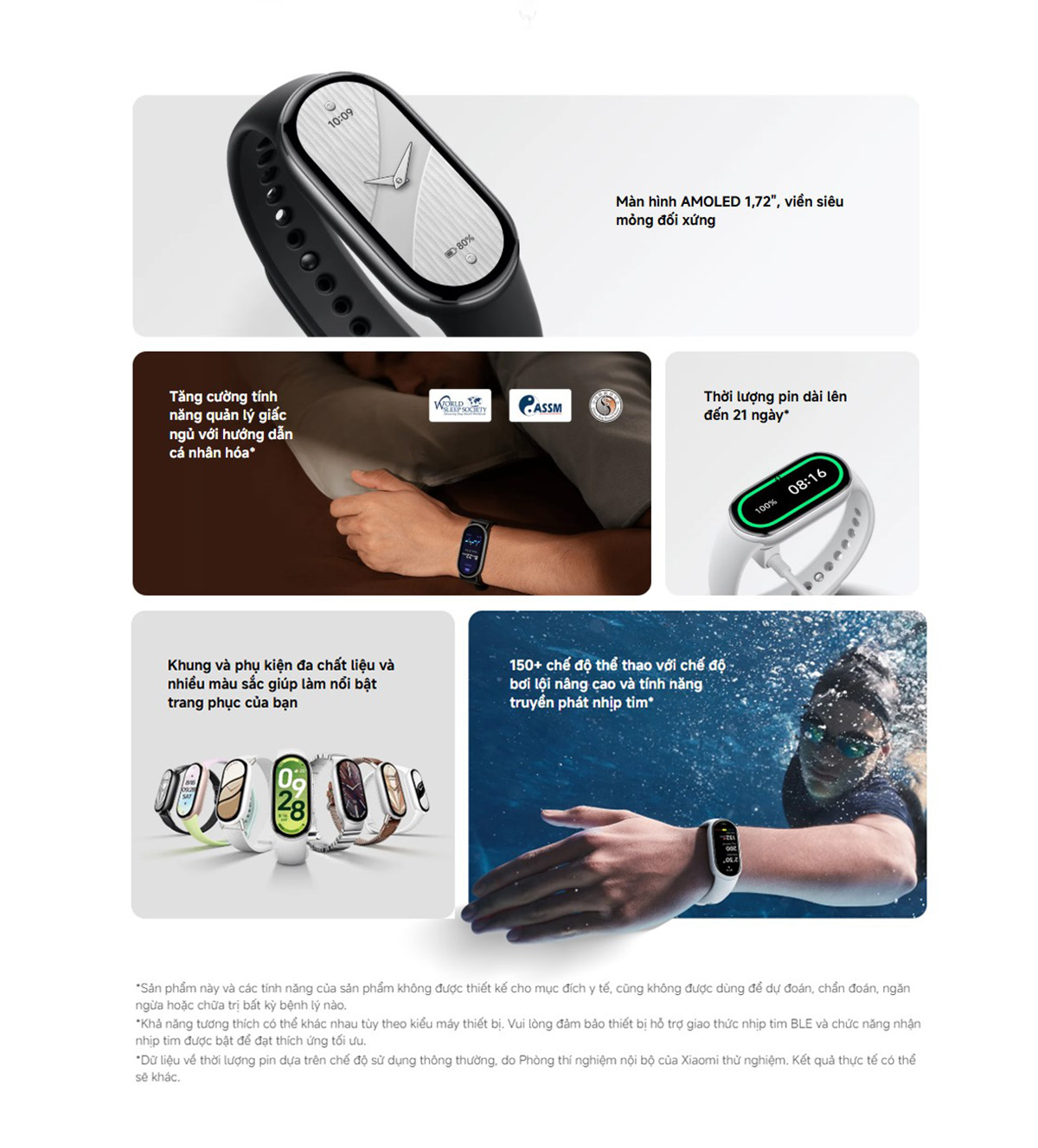 Đồng hồ thông minh Xiaomi Smart Band 10/ Band 11 - Màn hình Amoled 1.72" - Bluetooth 5.4 - BH 12 Tháng – ảnh mô tả chi tiết 2