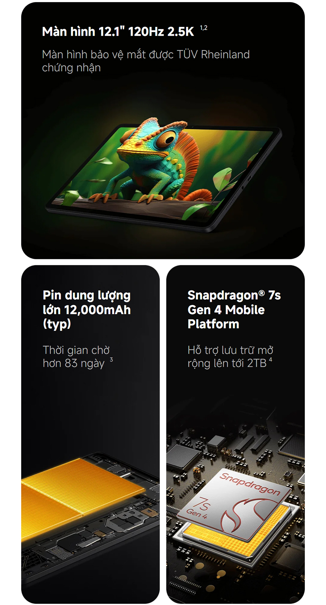 Máy tính bảng Xiaomi POCO Pad M1 | 8GB+256GB, màn hình 12.1'' 120Hz 2.5K, pin khủng 12000mAh, Snapdragon® 7s Gen 4 – ảnh mô tả chi tiết 2