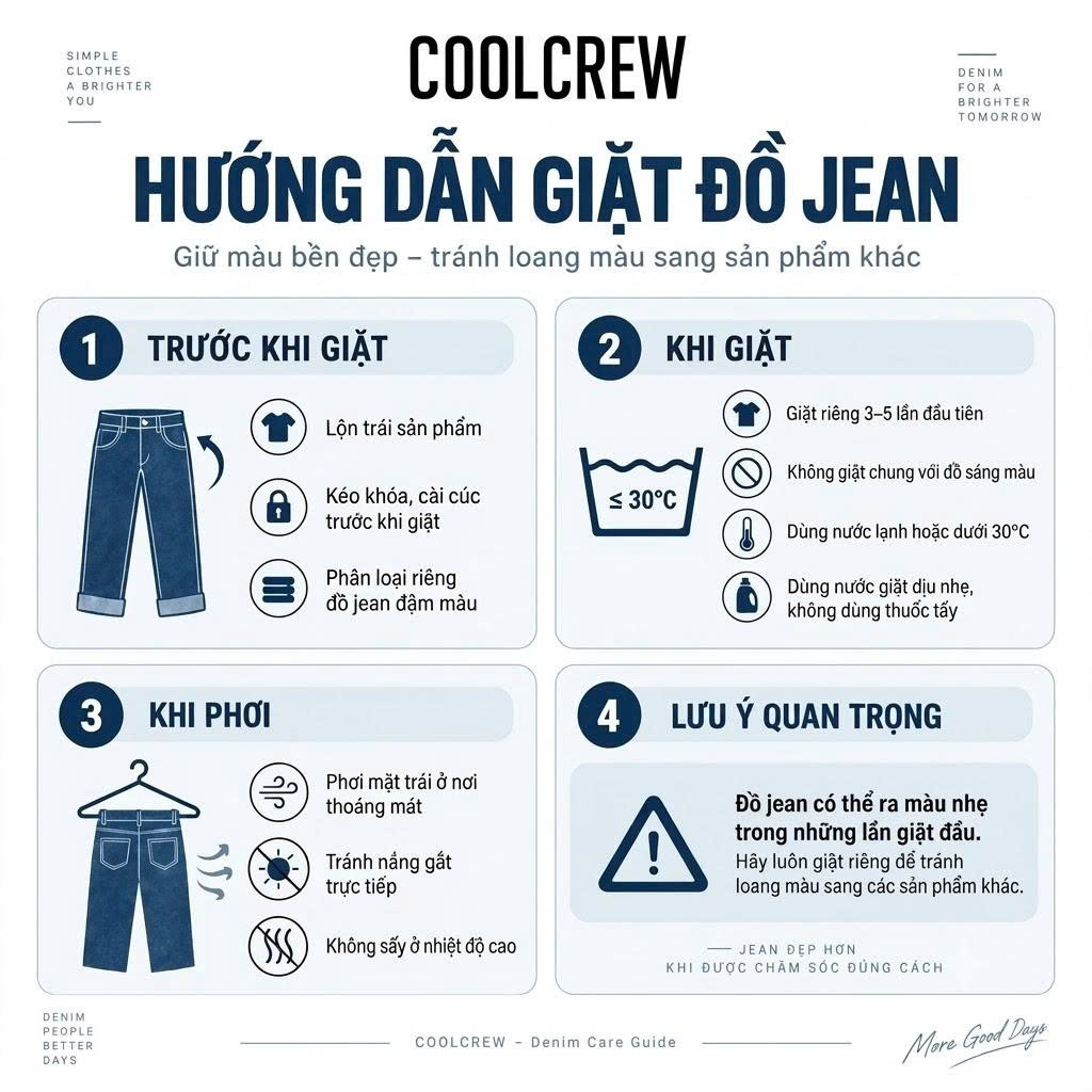 Quần Jeans Ống Baggy 𝐂𝐎𝐎𝐋𝐂𝐑𝐄𝐖 Unisex Nam Nữ Phong Cách Thời Trang Hàn Quốc QED127