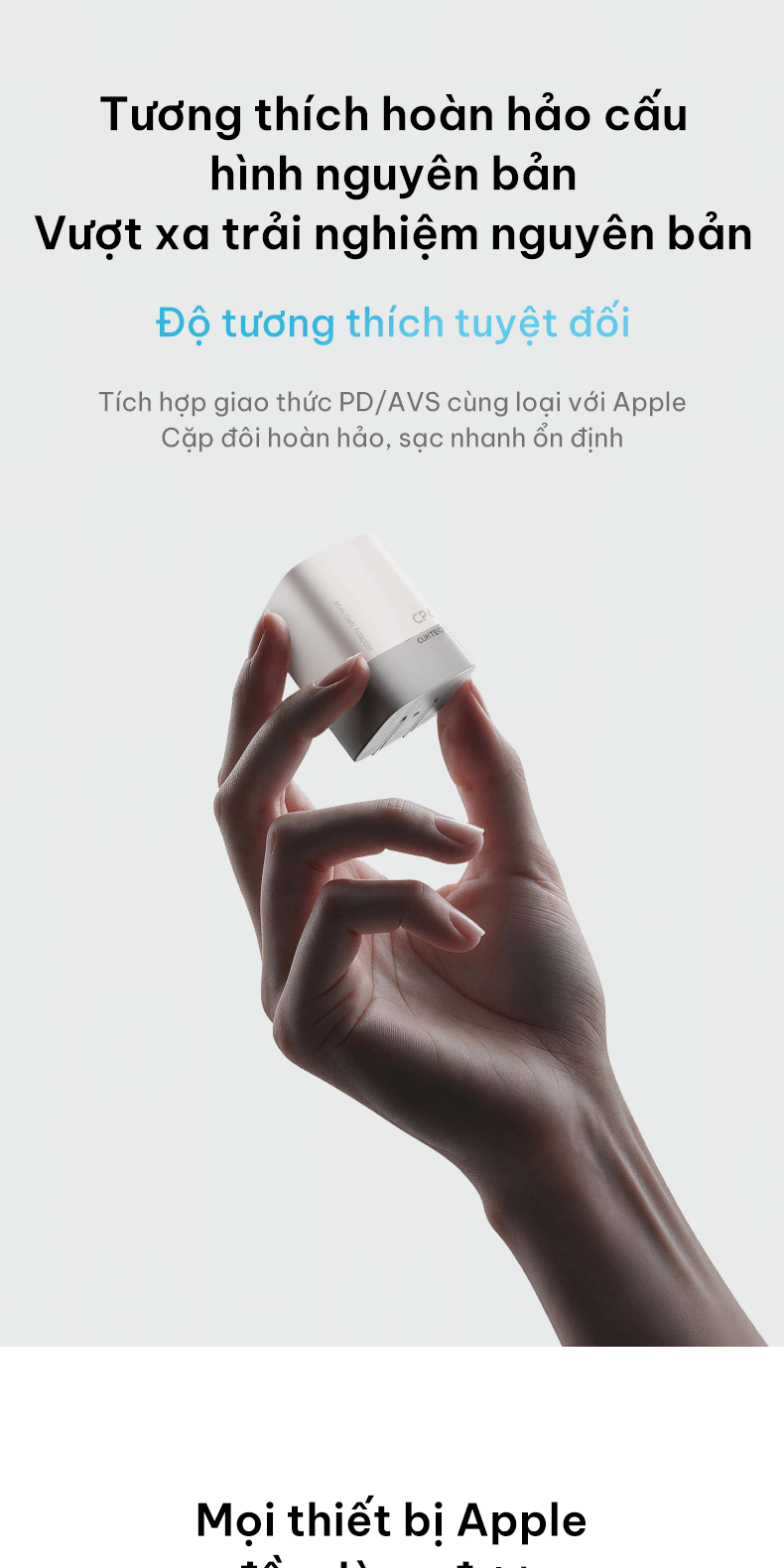 Củ Sạc Nhanh CUKTECH 60W AVS Xiaomi Tối Đa 67W 2 Cổng USB-C Cho iPhone 18/17/16/Xiaomi 17/Samsung S26/Laptop – ảnh mô tả chi tiết 4
